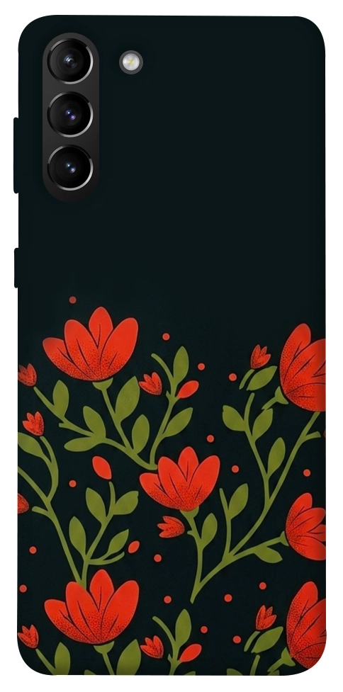 Чехол Червоний цвіт для Galaxy S21+
