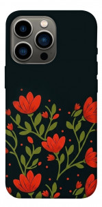 Чехол Червоний цвіт для iPhone 13 Pro