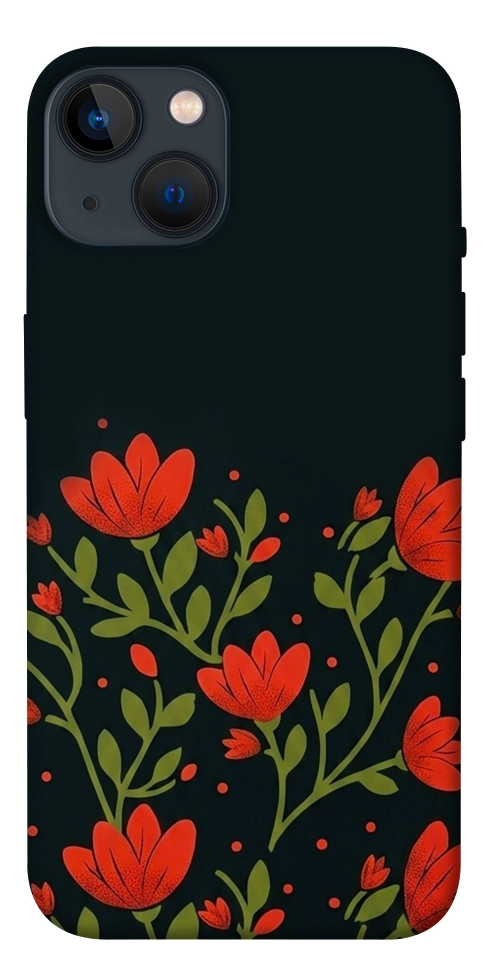 Чехол Червоний цвіт для iPhone 13