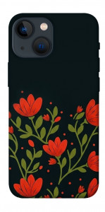 Чехол Червоний цвіт для iPhone 13 mini