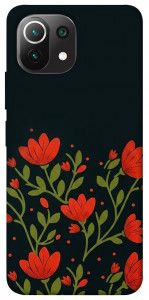 Чехол Червоний цвіт для Xiaomi Mi 11 Lite