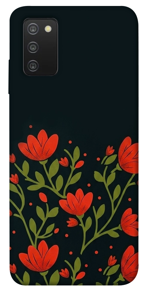 Чехол Червоний цвіт для Galaxy A03s