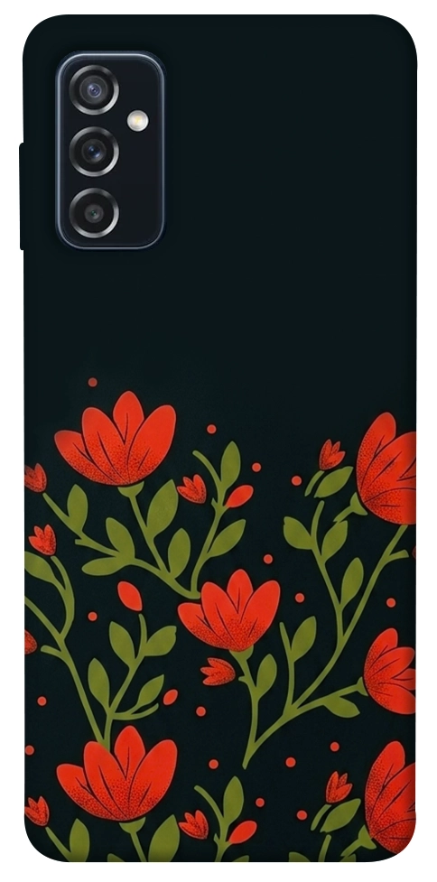 Чохол Червоний цвіт для Galaxy M52