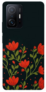 Чохол Червоний цвіт для Xiaomi 11T