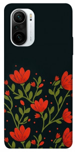 Чехол Червоний цвіт для Xiaomi Redmi K40 Pro