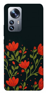 Чохол Червоний цвіт для Xiaomi 12X
