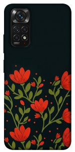Чехол Червоний цвіт для Xiaomi Redmi Note 11 (Global)