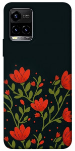 Чехол Червоний цвіт для Vivo Y33s