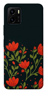 Чехол Червоний цвіт для Vivo Y15s