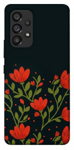 Чохол Червоний цвіт для Galaxy A53