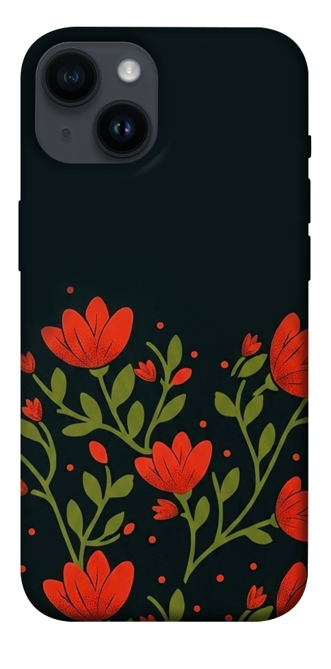 Чехол Червоний цвіт для iPhone 14