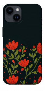 Чехол Червоний цвіт для iPhone 14
