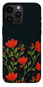 Чехол Червоний цвіт для iPhone 14 Pro Max