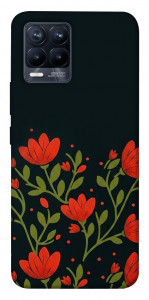 Чохол Червоний цвіт для Realme 8