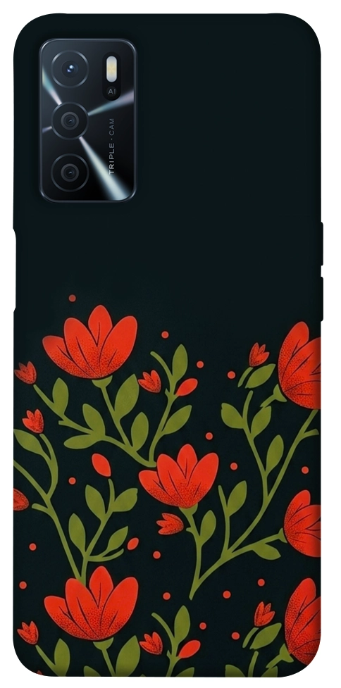 Чехол Червоний цвіт для Oppo A54s