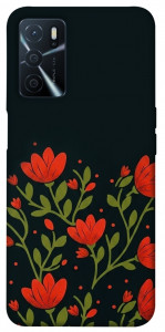 Чехол Червоний цвіт для Oppo A54s