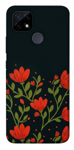 Чохол Червоний цвіт для Realme C21Y