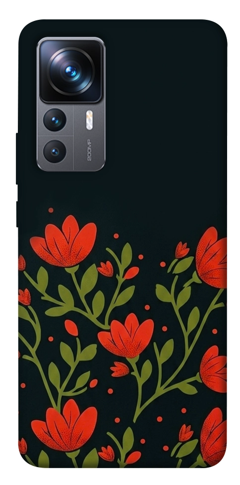 Чехол Червоний цвіт для Xiaomi 12T