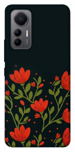 Чехол Червоний цвіт для Xiaomi 12 Lite