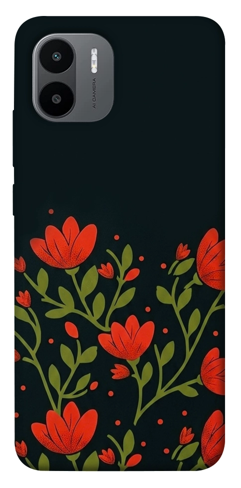 Чохол Червоний цвіт для Xiaomi Redmi A1