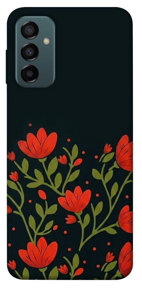 Чохол Червоний цвіт для Galaxy M23 5G