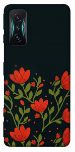 Чохол Червоний цвіт для Xiaomi Redmi K50 Gaming