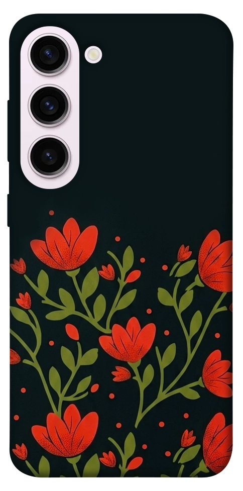 Чехол Червоний цвіт для Galaxy S23+