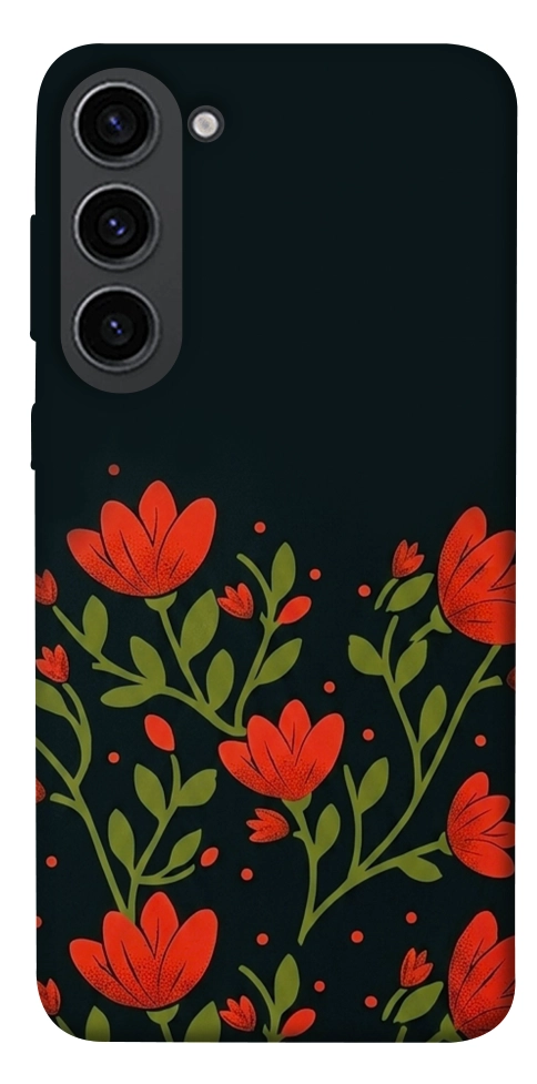 Чохол Червоний цвіт для Galaxy S23