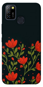 Чехол Червоний цвіт для Infinix Hot 10 Lite