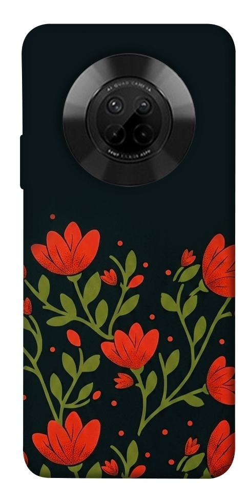 Чехол Червоний цвіт для Huawei Y9a