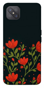 Чехол Червоний цвіт для Oppo A92s