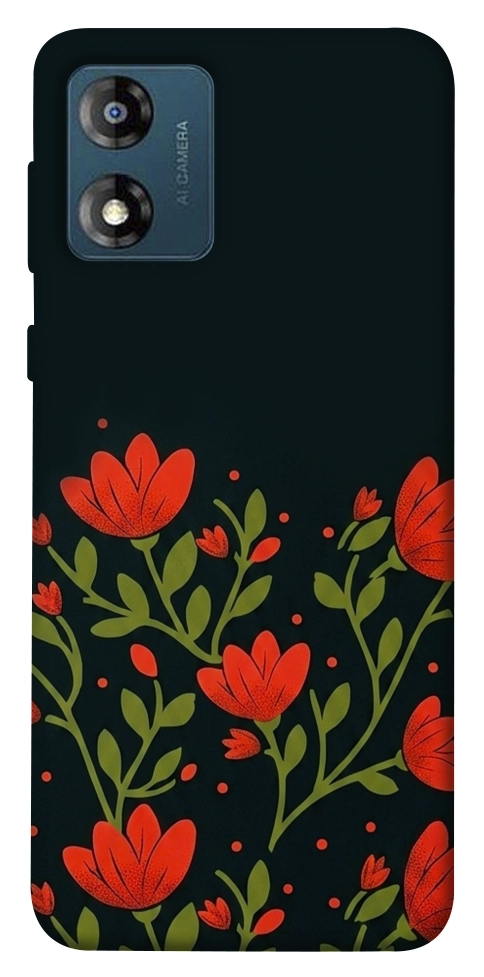 Чехол Червоний цвіт для Motorola Moto E13