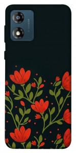 Чехол Червоний цвіт для Motorola Moto E13