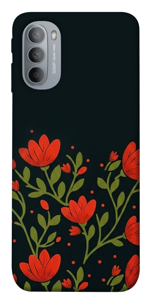 Чехол Червоний цвіт для Motorola Moto G31