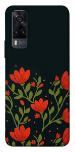 Чохол Червоний цвіт для Vivo Y31