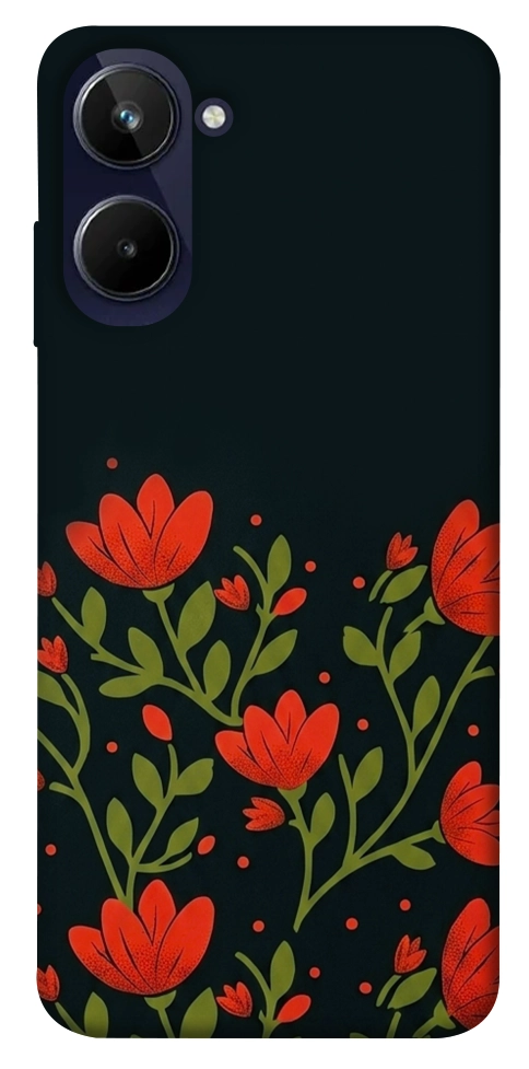 Чехол Червоний цвіт для Realme 10 4G