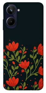 Чехол Червоний цвіт для Realme 10 4G