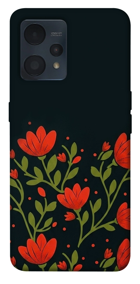 Чехол Червоний цвіт для Realme 9 Pro+