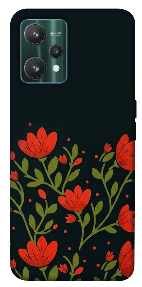 Чехол Червоний цвіт для Realme 9 Pro