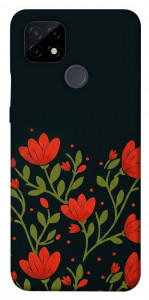 Чехол Червоний цвіт для Realme C21