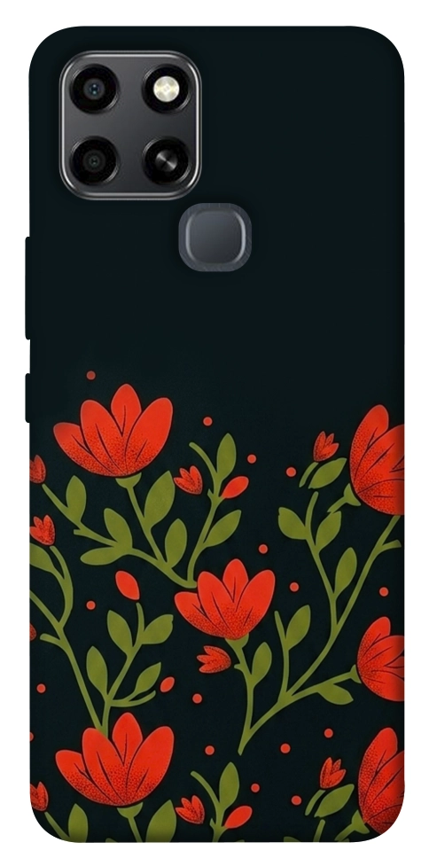 Чехол Червоний цвіт для Infinix Smart 6