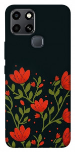 Чехол Червоний цвіт для Infinix Smart 6