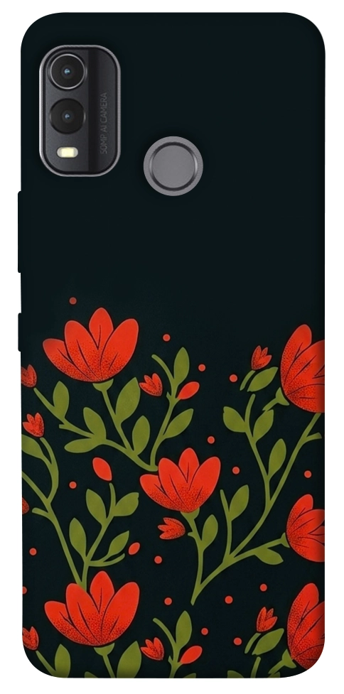 Чехол Червоний цвіт для Nokia G11 Plus