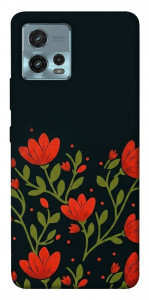 Чохол Червоний цвіт для Motorola Moto G72