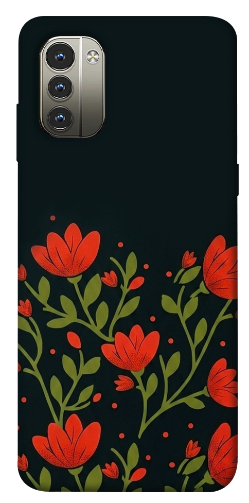 Чехол Червоний цвіт для Nokia G11