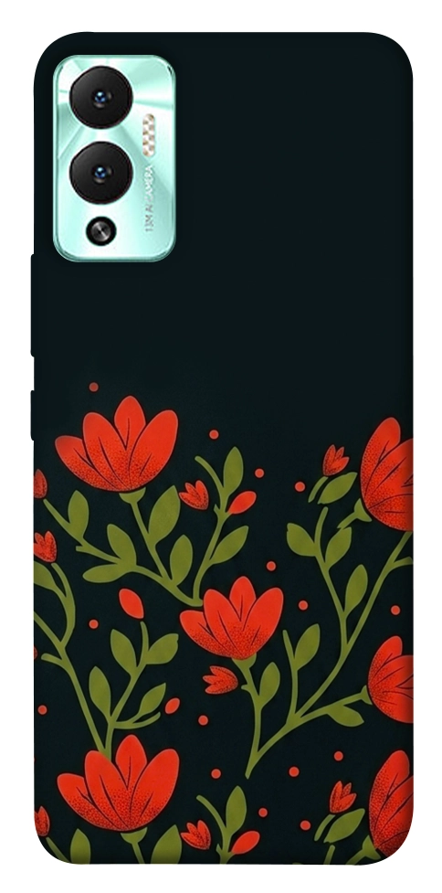 Чохол Червоний цвіт для Infinix Hot 12 Play