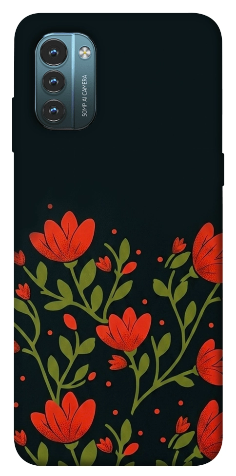 Чехол Червоний цвіт для Nokia G21