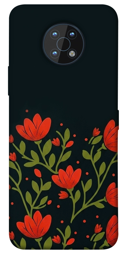 Чехол Червоний цвіт для Nokia G50