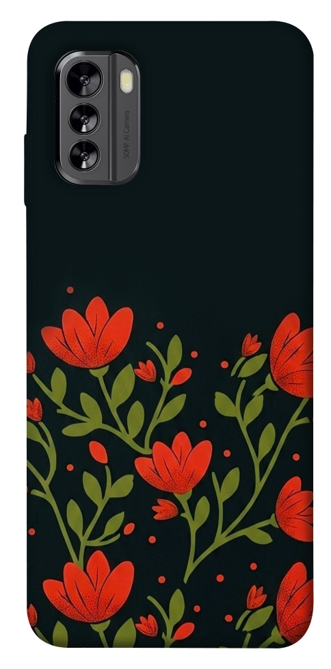 Чехол Червоний цвіт для Nokia G60