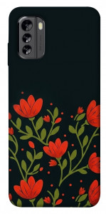 Чехол Червоний цвіт для Nokia G60